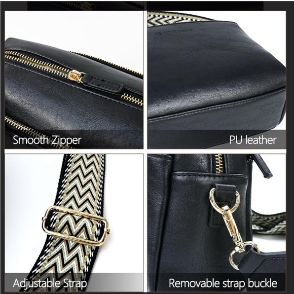 Petite Simone Crossbody Bag – Chevron Strap, Multiple Organizing Pockets - Picture 2 of 6